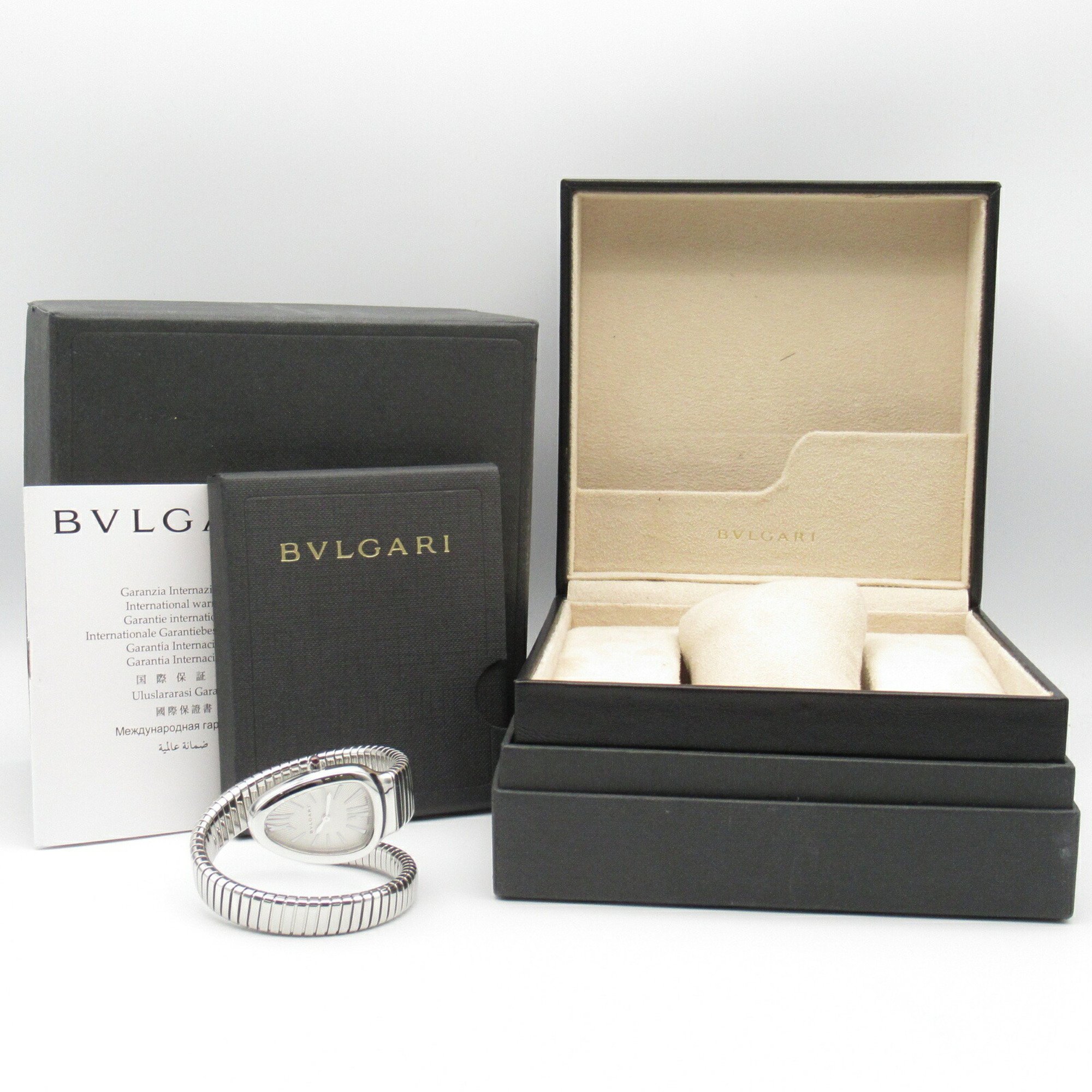 BVLGARI Serpenti Tubogas Watch Stainless Steel Women's Silver SP35S