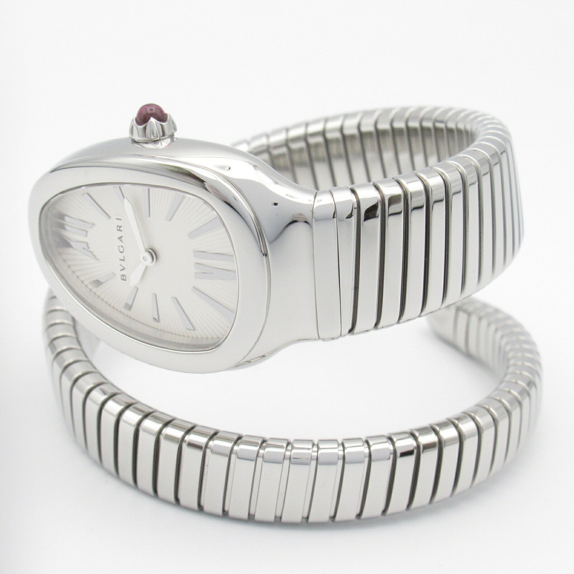 BVLGARI Serpenti Tubogas Watch Stainless Steel Women's Silver SP35S