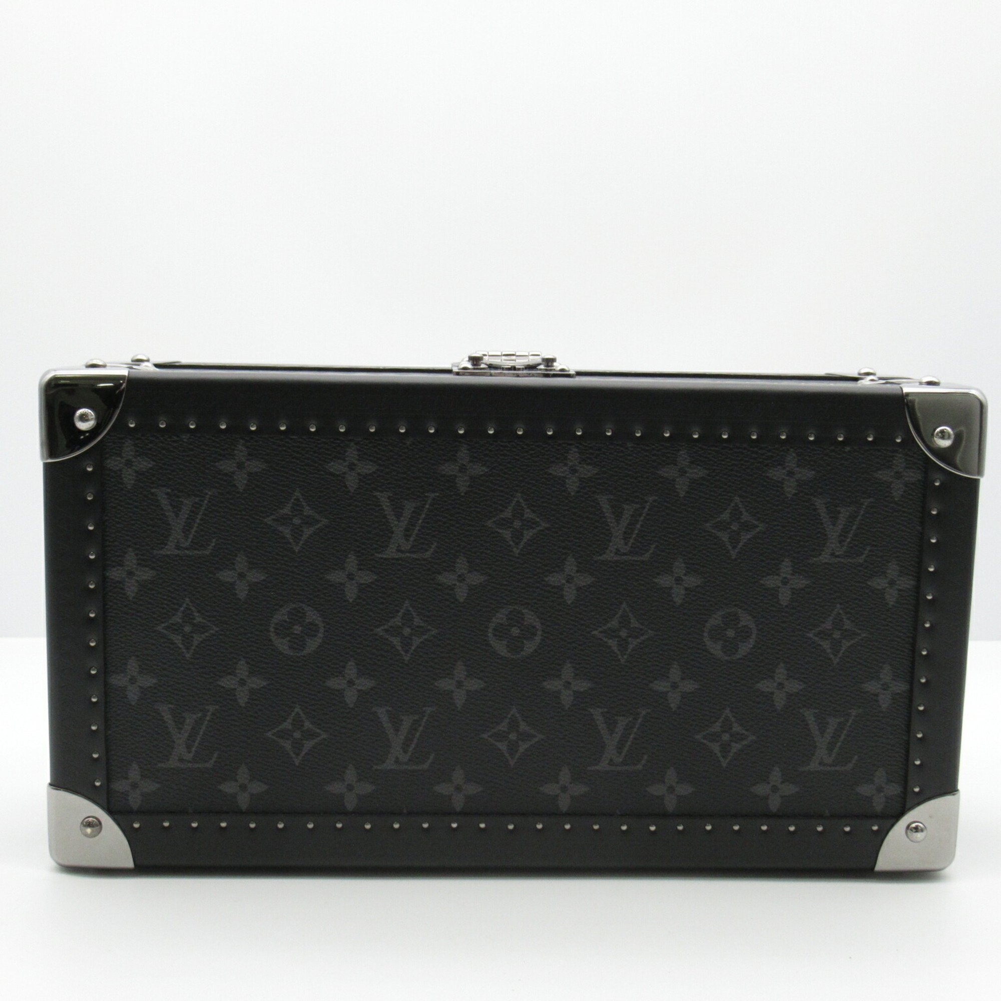 Louis Vuitton LOUIS VUITTON Coffret 8 Montre Bag Coated Canvas Monogram Eclipse Women's Black M20016