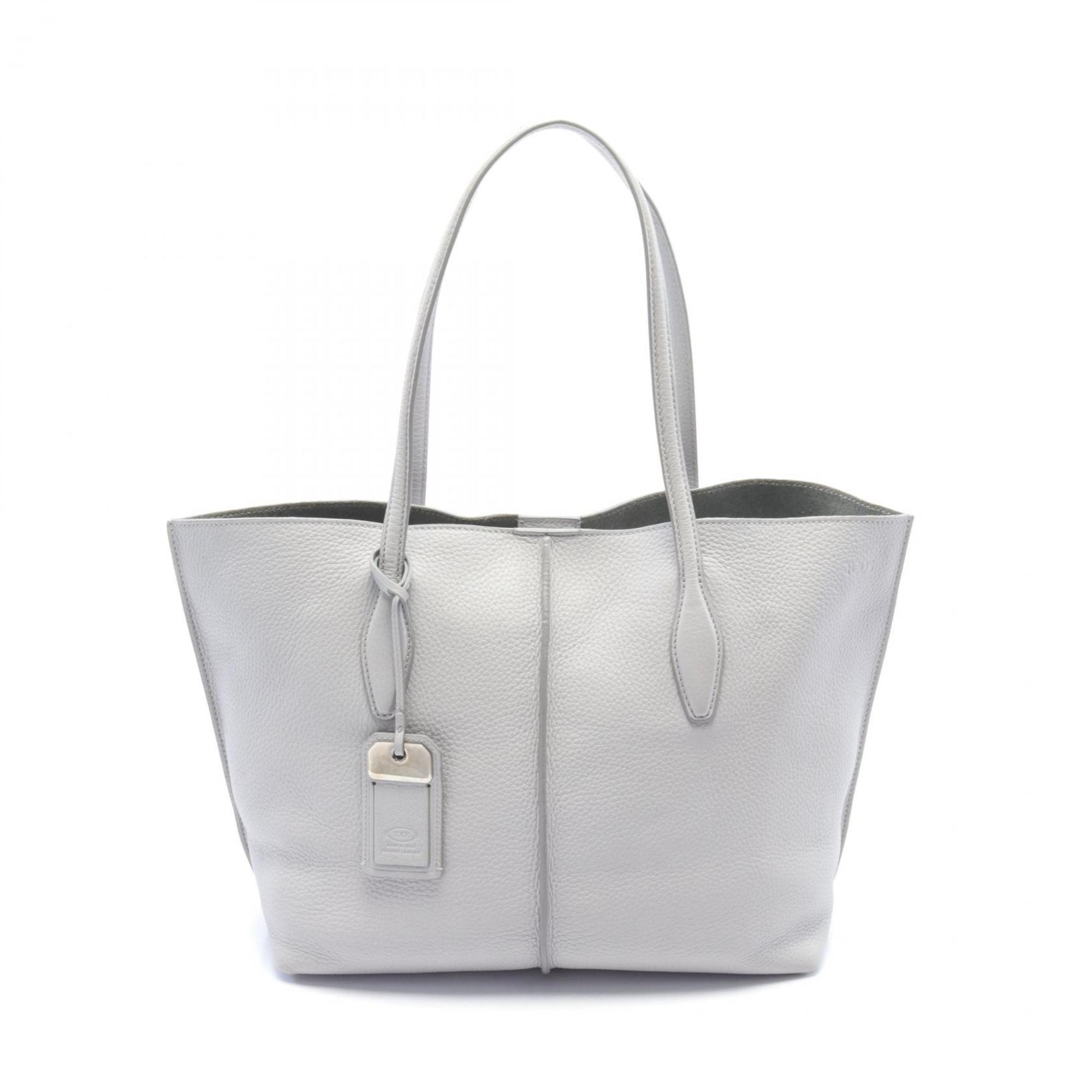 Tod's Tote Bag Leather Women's Grey