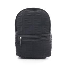 FENDI ZUCCA Rucksack Backpack Bag Nylon Leather Men Women Black 8BZ040APYBF05U0