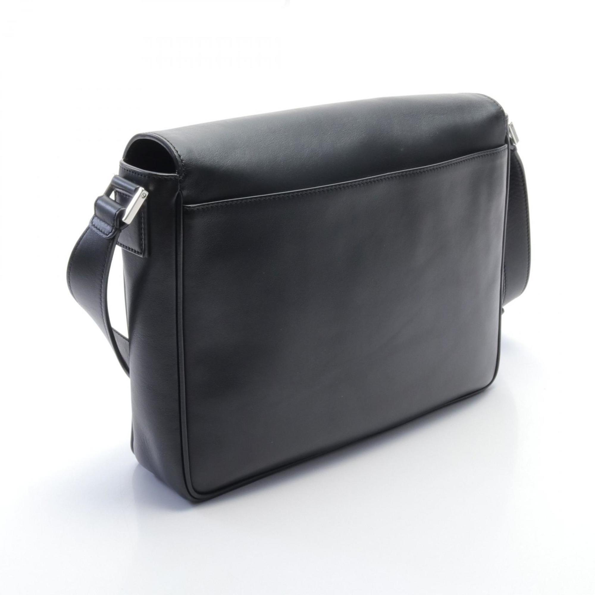 FENDI Shoulder Bag Leather Women's Black