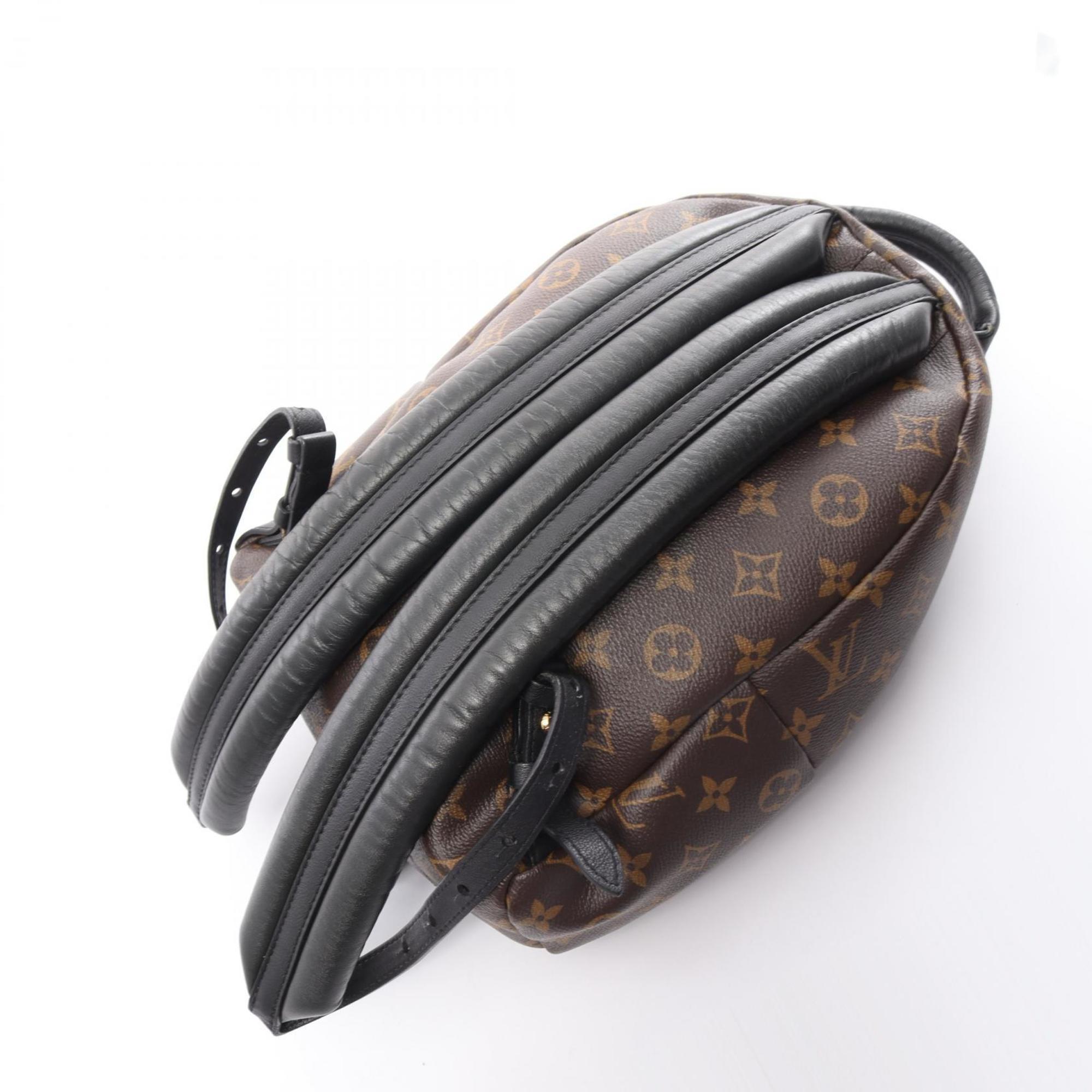 Louis Vuitton Palm Springs Backpack PM Monogram Rucksack Bag Coated Canvas Leather Women's Brown Black M44871