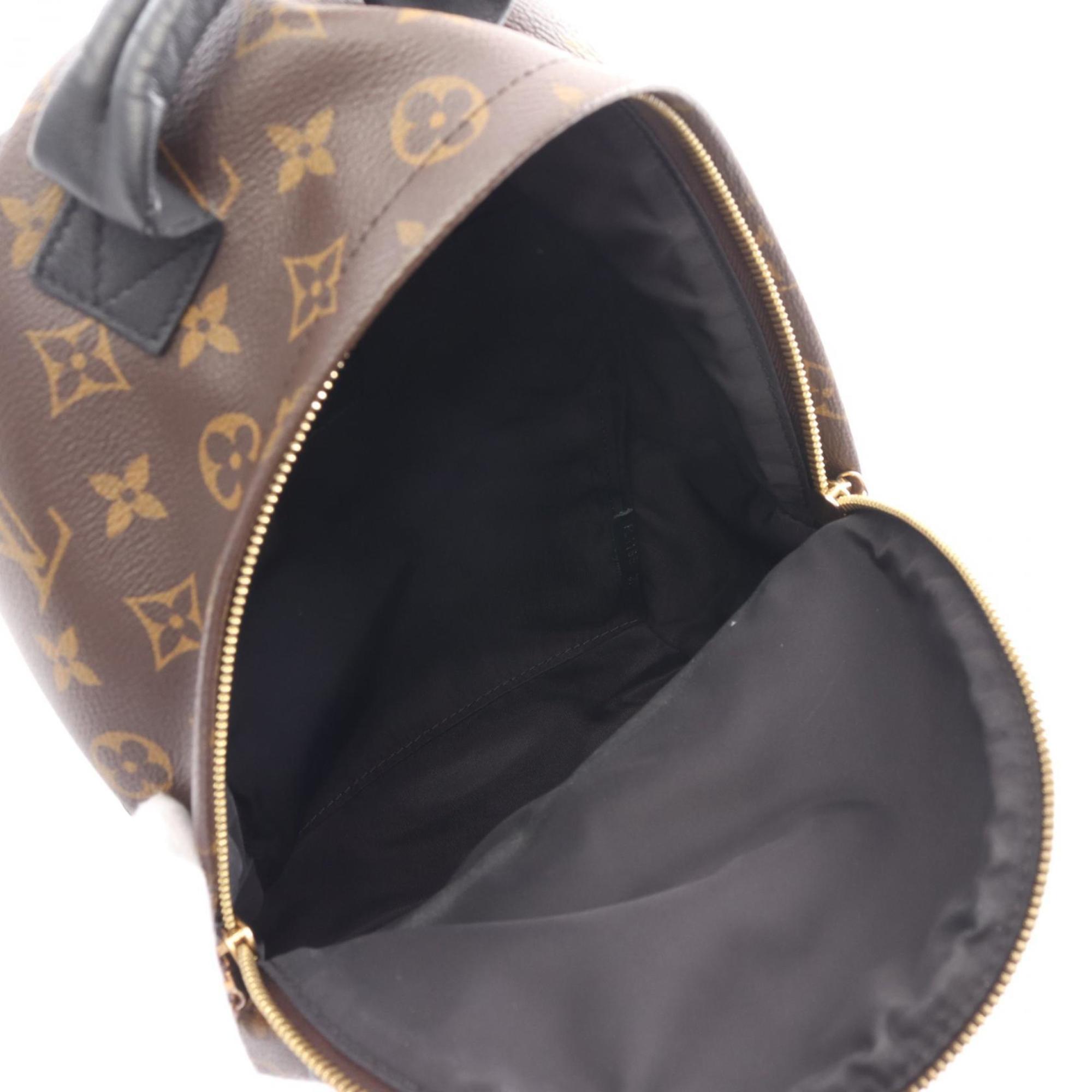 Louis Vuitton Palm Springs Backpack PM Monogram Rucksack Bag Coated Canvas Leather Women's Brown Black M44871