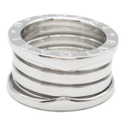 BVLGARI B.zero1 Ring, K18WG (White Gold), Men's, Women's, Silver