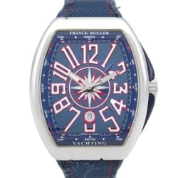 Franck Muller Vanguard Yachting Watch Stainless Steel Rubber Strap Men's Blue V45SCDTACBL