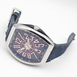 Franck Muller Vanguard Yachting Watch Stainless Steel Rubber Strap Men's Blue V45SCDTACBL