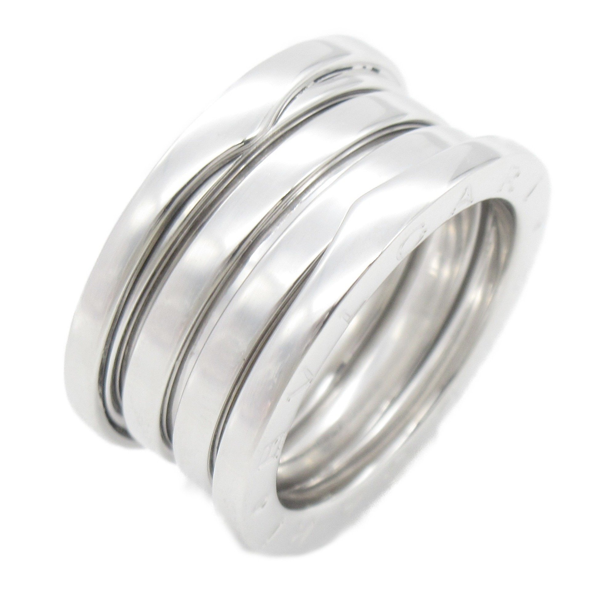 BVLGARI B-zero1 Ring 4 Band K18WG (White Gold) Men's Women's Silver