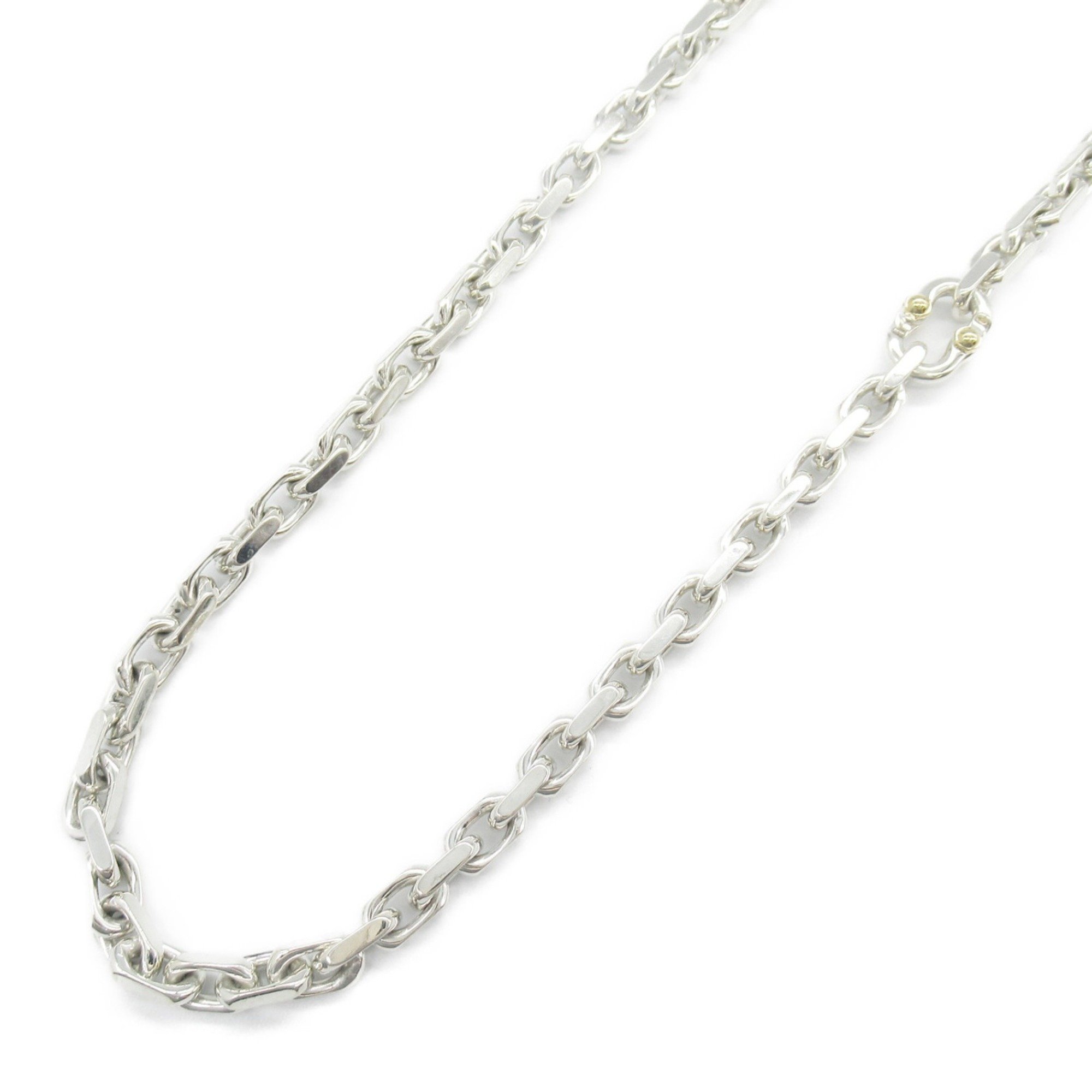 Tiffany & Co. 1837 Makers Chain Necklace, 925 Silver, 18K (Yellow Gold), Men's, Women's, Gold