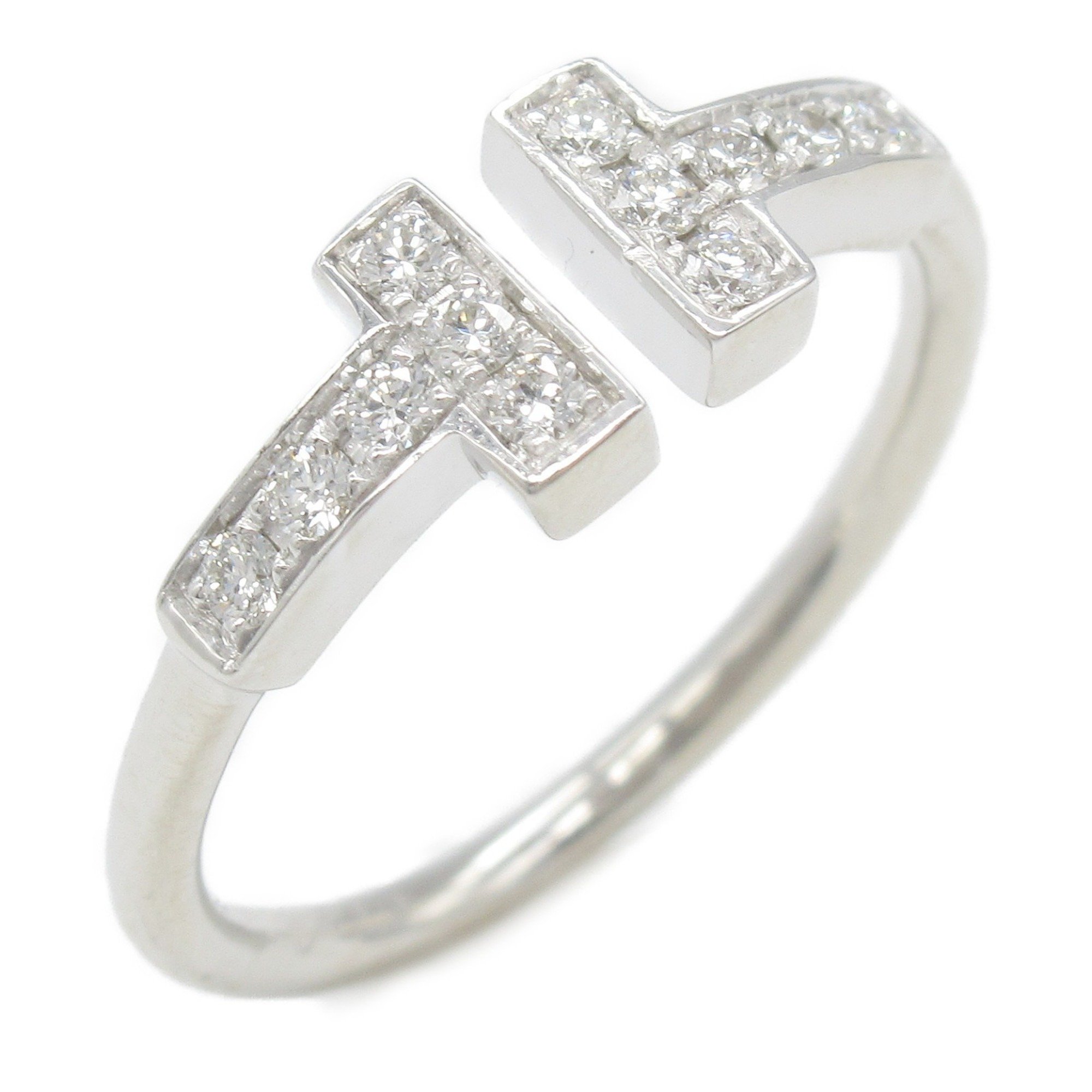 Tiffany & Co. T-Wire Diamond Ring, K18WG (White Gold), Diamond, Women's, Clear