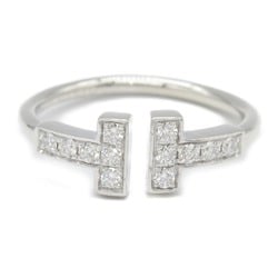 Tiffany & Co. T-Wire Diamond Ring, K18WG (White Gold), Diamond, Women's, Clear