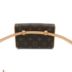 Louis Vuitton Florentine Pochette Waist Bag Body Coated Canvas Monogram Women's Brown M51855