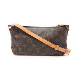 Louis Vuitton LOUIS VUITTON Trotter Monogram Shoulder Bag Coated Canvas Leather Women's Brown M51240