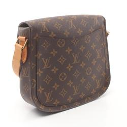 Louis Vuitton Saint-Cloud GM Shoulder Bag, Coated Canvas, Leather, Monogram, Women's, Brown, M51242