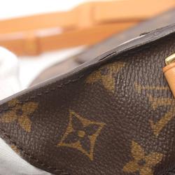 Louis Vuitton Saint-Cloud GM Shoulder Bag, Coated Canvas, Leather, Monogram, Women's, Brown, M51242