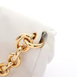 BOTTEGA VENETA The Chain Pouch Mini Waist Bag Body Leather Women's White 651445