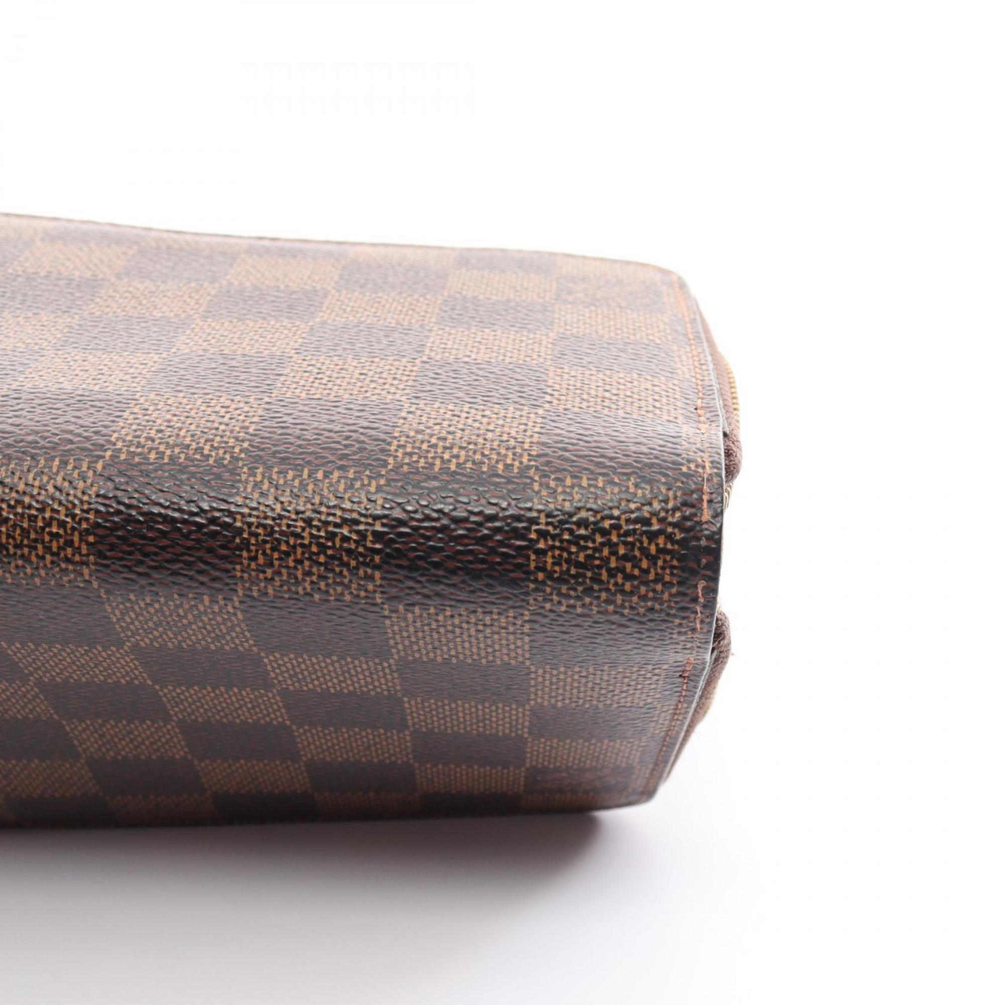 Louis Vuitton LOUIS VUITTON Zippy Wallet Damier Ebene Round Long Coated Canvas Men's Women's Brown N60015