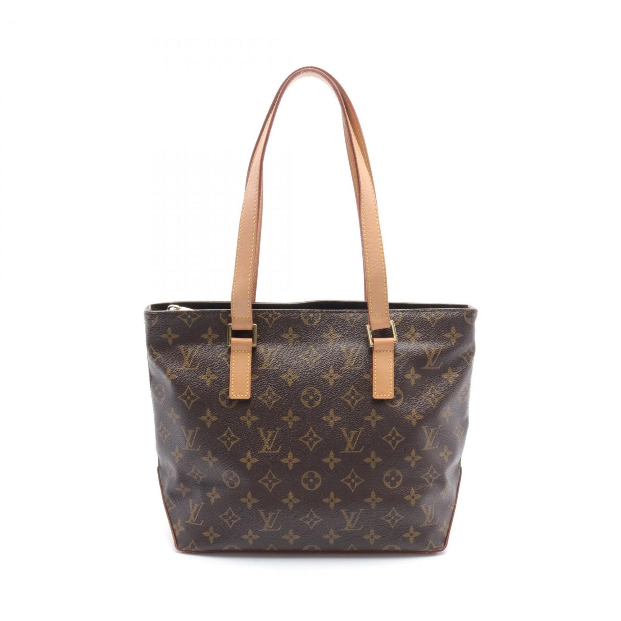 Louis Vuitton Cabas Piano Shoulder Bag, Coated Canvas, Leather, Monogram, Women's, Brown, M51148