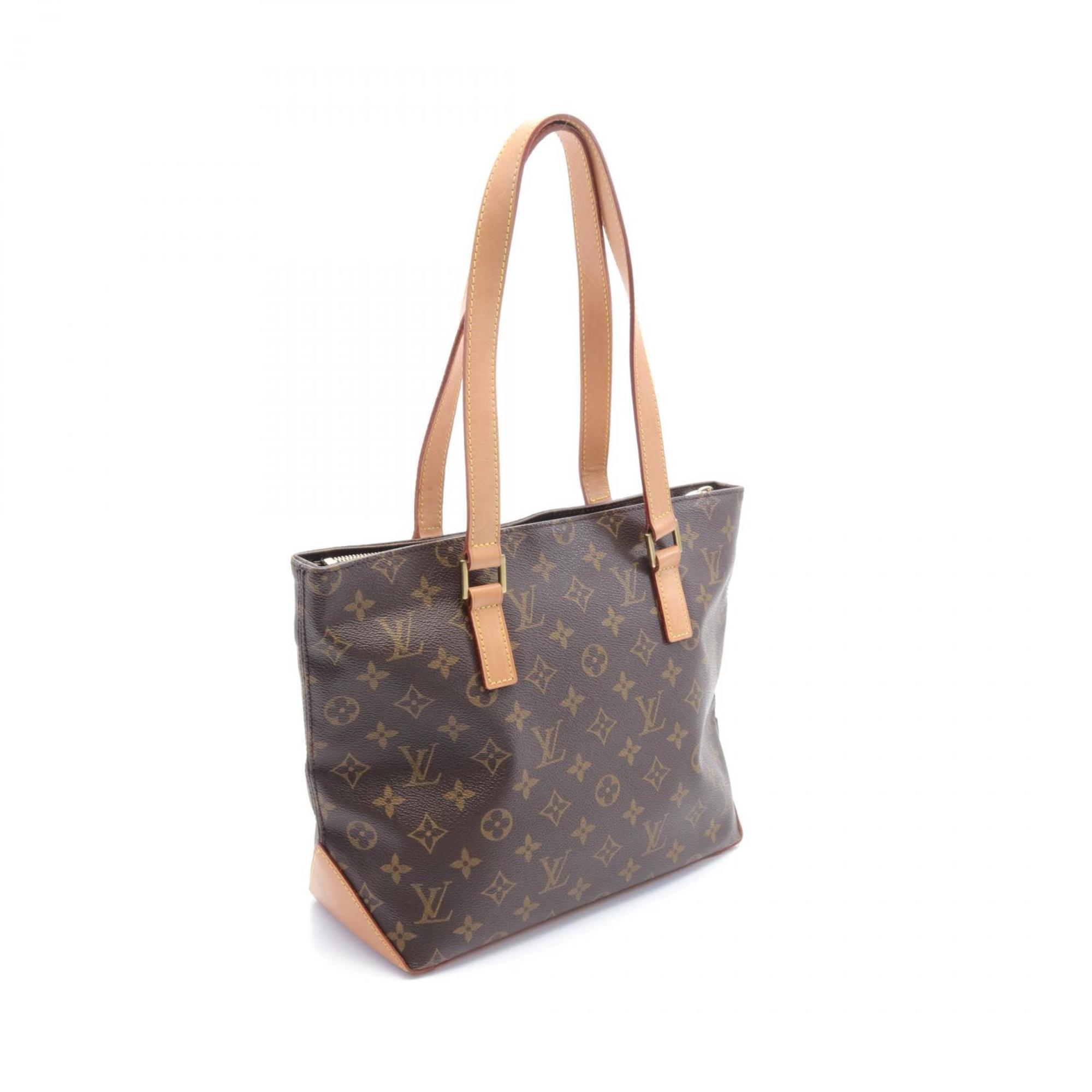 Louis Vuitton Cabas Piano Shoulder Bag, Coated Canvas, Leather, Monogram, Women's, Brown, M51148