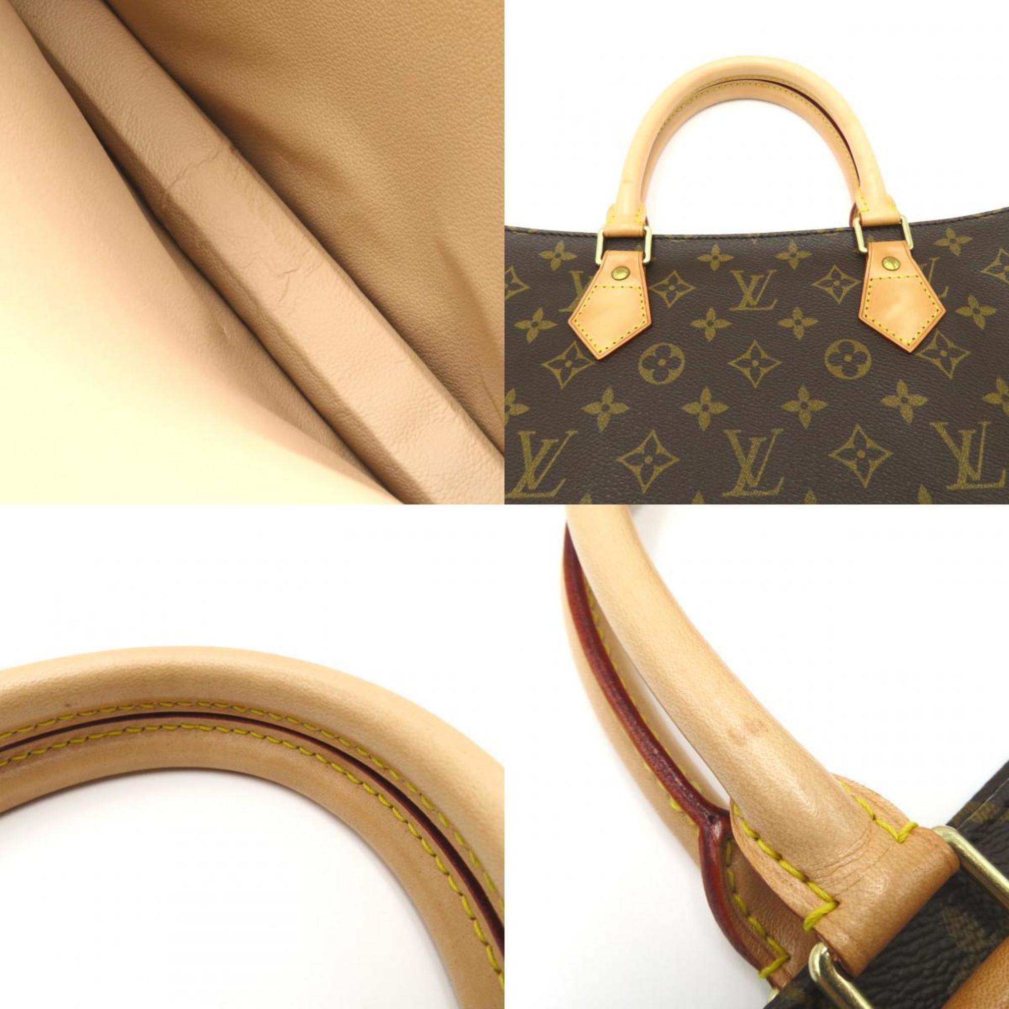 Louis Vuitton LOUIS VUITTON Sac Plat Bag Coated Canvas Monogram Women's Brown M51140