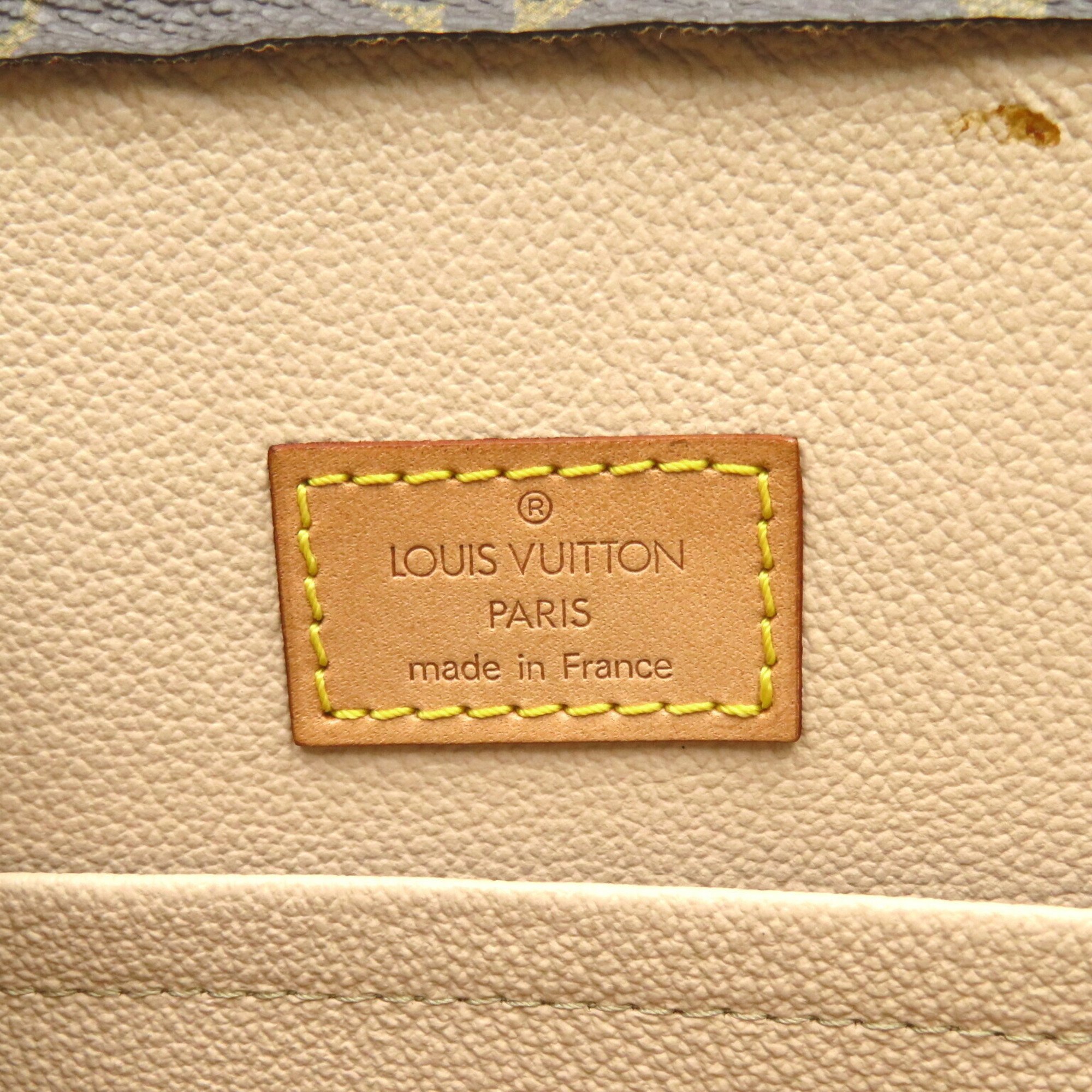 Louis Vuitton LOUIS VUITTON Sac Plat Bag Coated Canvas Monogram Women's Brown M51140