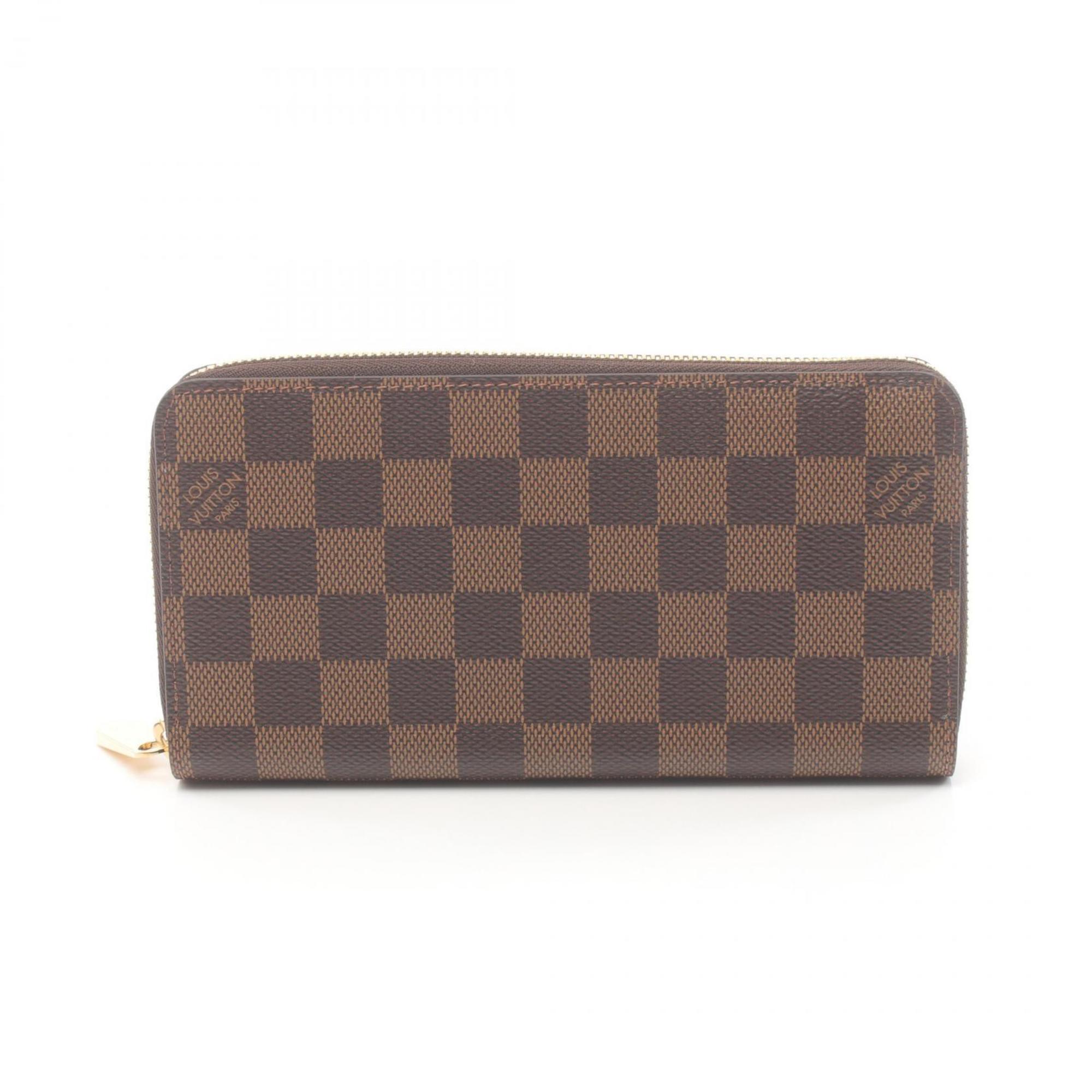 Louis Vuitton LOUIS VUITTON Zippy Wallet Round Long Coated Canvas Damier Men's Women's Brown N41661