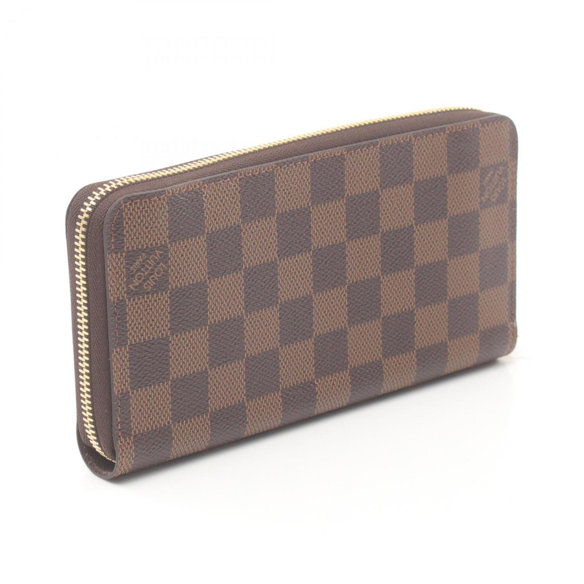 Louis Vuitton LOUIS VUITTON Zippy Wallet Round Long Coated Canvas Damier Men's Women's Brown N41661