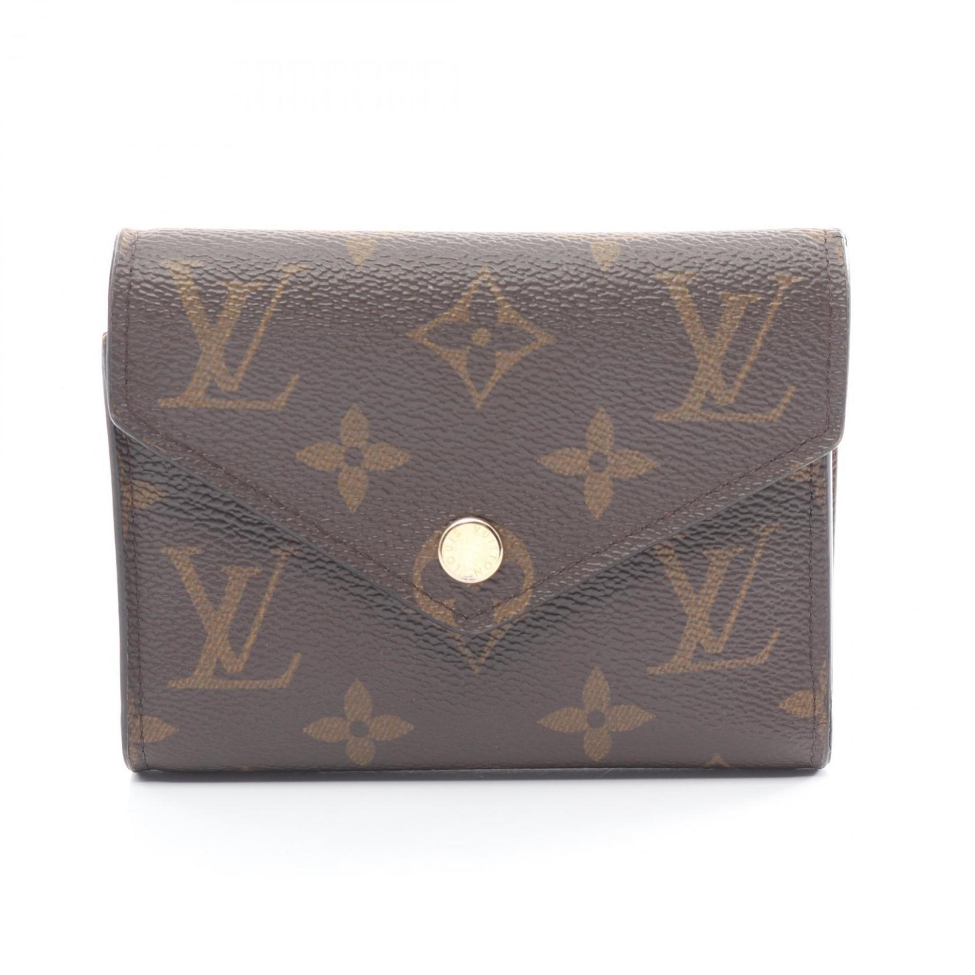 Louis Vuitton LOUIS VUITTON Portefeuille Victorine Tri-fold Wallet Coated Canvas Monogram Women's Brown M62472