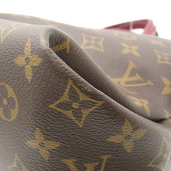 Louis Vuitton LOUIS VUITTON Flower Zip Tote MM Bag Coated Canvas Monogram Women's Brown Riduvan M44348