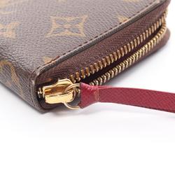 Louis Vuitton LOUIS VUITTON Portefeuille Clemence Round Long Wallet Coated Canvas Leather Monogram Women's Brown Pink M60742