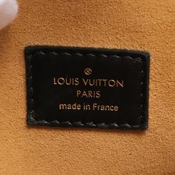 LOUIS VUITTON On My Side MM Handbag Bag Leather Coated Canvas Monogram Women's Black Brown M53823