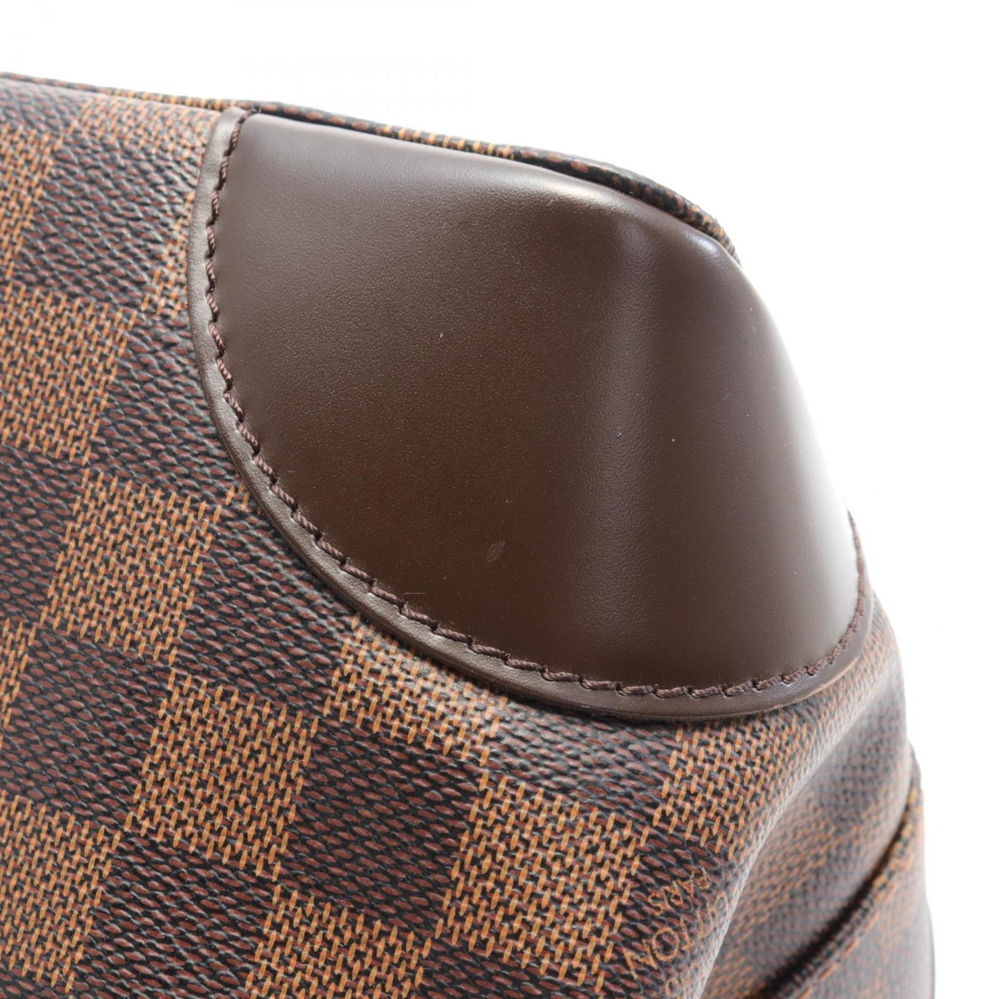 Louis Vuitton Hampstead PM Tote Bag, Coated Canvas, Leather, Damier, Women's, Brown, N51205