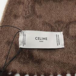 CELINE Monogram Scarf Muffler Clothing Cashmere Women's Beige Brown 2AW02252U