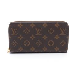 Louis Vuitton LOUIS VUITTON Zippy Wallet Round Long Coated Canvas Monogram Women's Brown Pink M41895