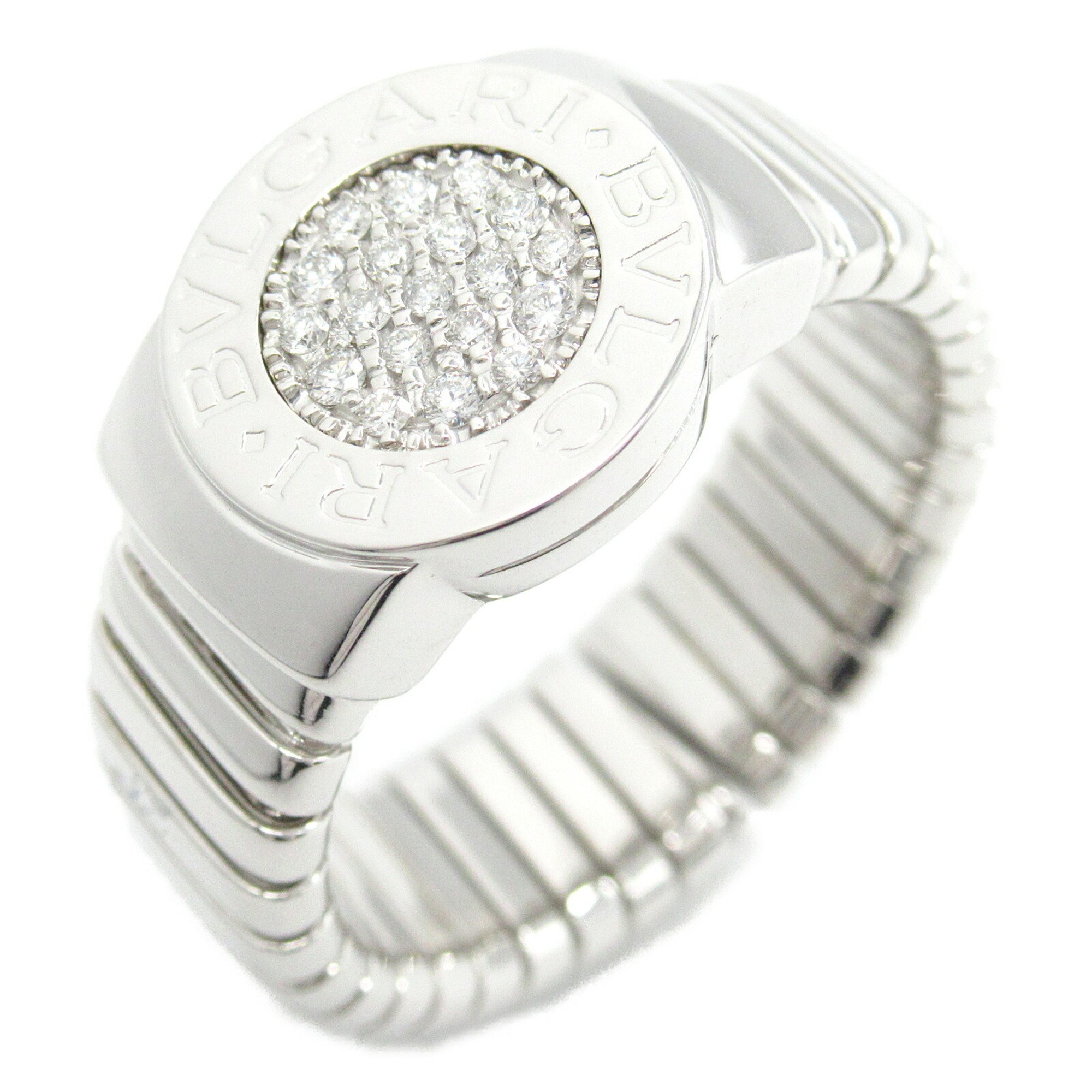 BVLGARI Tubogas Diamond Ring K18WG (White Gold) Ladies Clear