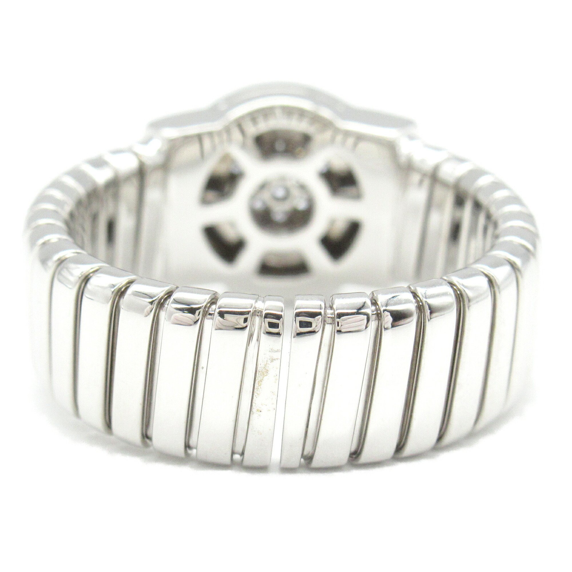 BVLGARI Tubogas Diamond Ring K18WG (White Gold) Ladies Clear