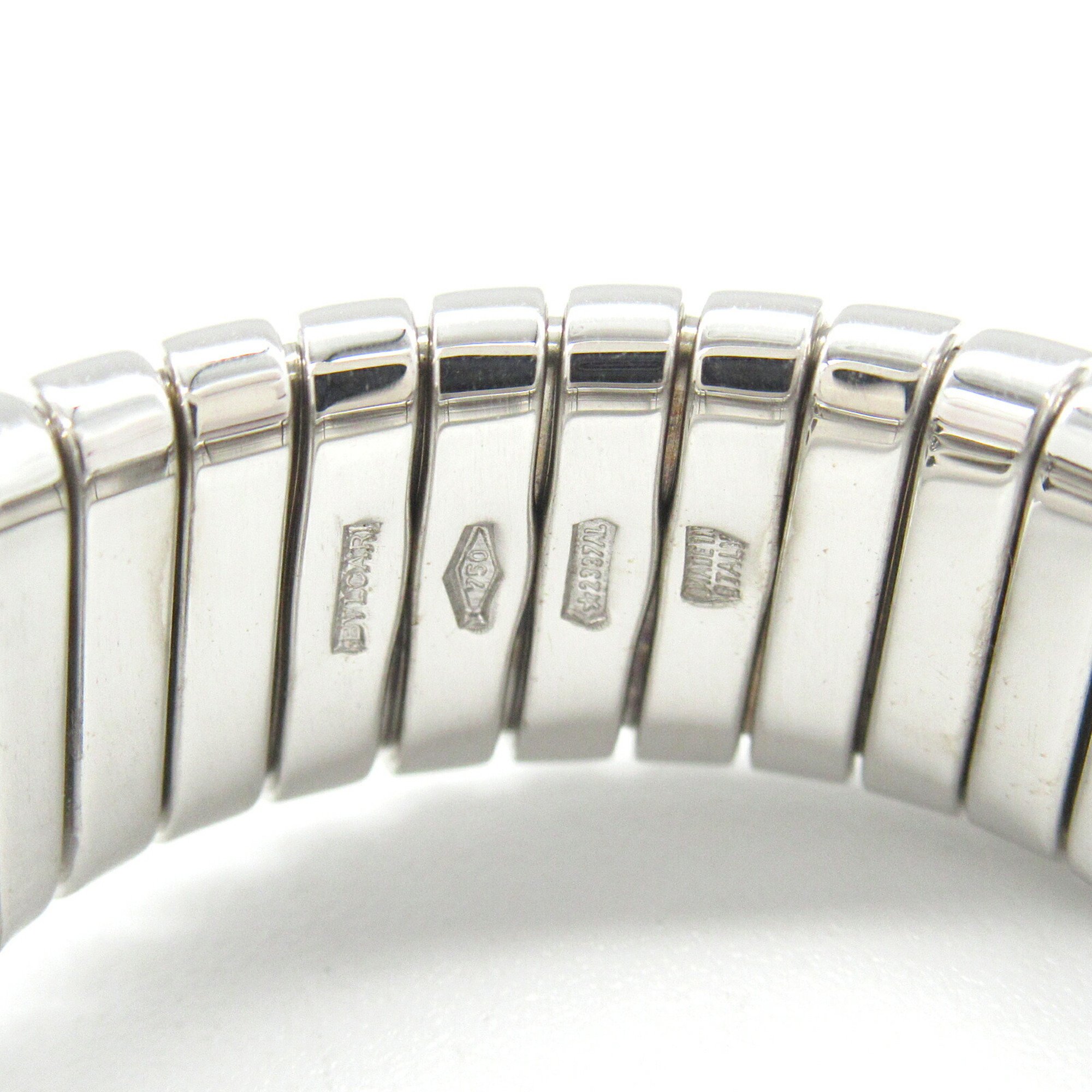 BVLGARI Tubogas Diamond Ring K18WG (White Gold) Ladies Clear