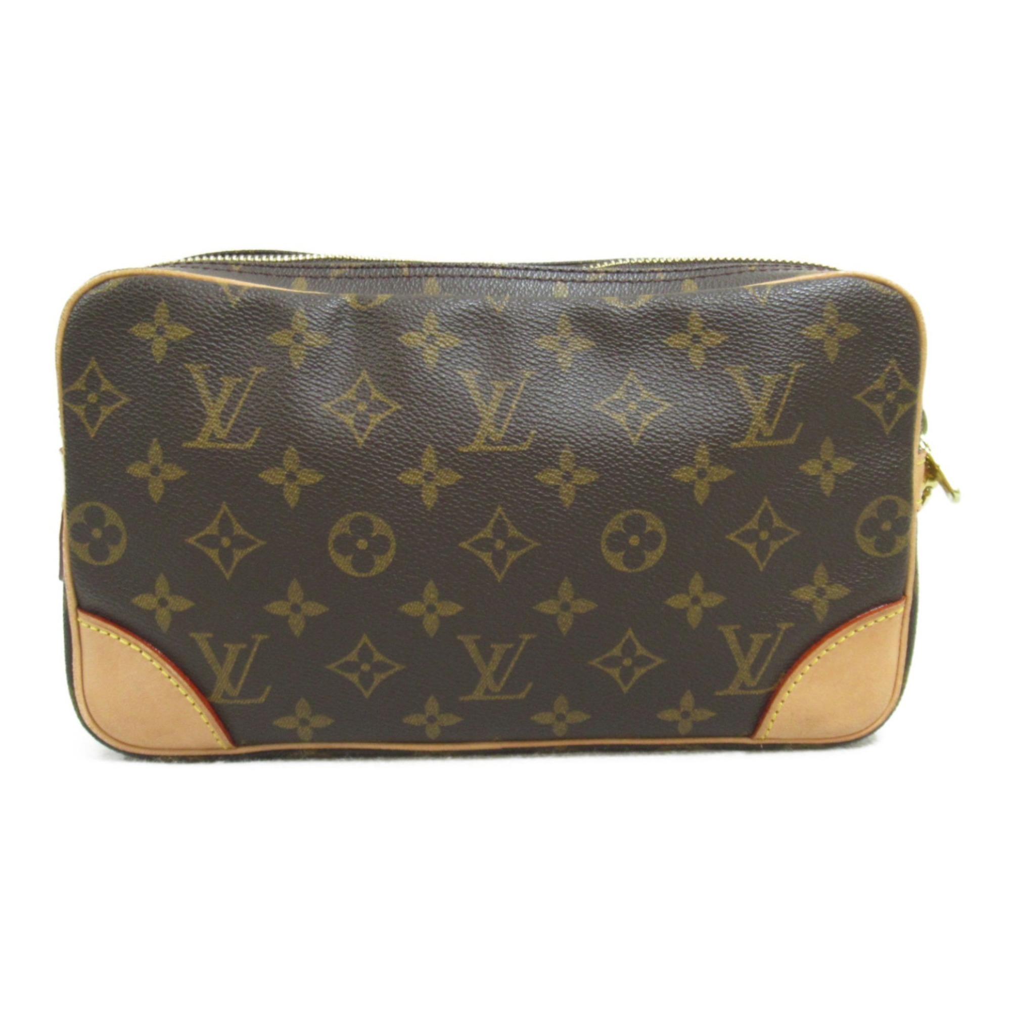 Louis Vuitton LOUIS VUITTON Marly Dragonne Clutch Bag Second Coated Canvas Monogram Men's Women's Brown M51825