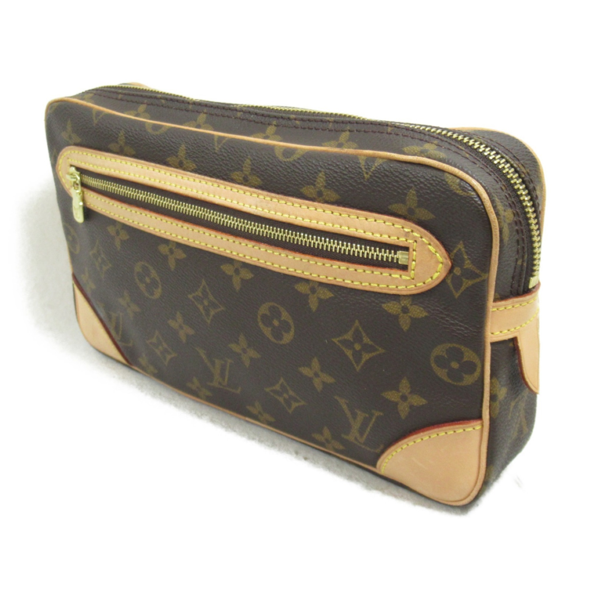 Louis Vuitton LOUIS VUITTON Marly Dragonne Clutch Bag Second Coated Canvas Monogram Men's Women's Brown M51825