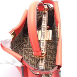 FENDI Peekaboo Handbag Bag Leather Women's Red 8BN244