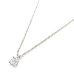 Tiffany & Co. Solitaire Necklace, Pt950 Platinum, Diamond, Women's, Clear