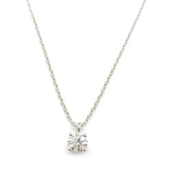 Tiffany & Co. Solitaire Necklace, Pt950 Platinum, Diamond, Women's, Clear