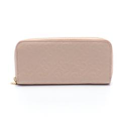 Burberry TB Monogram Round Long Wallet Leather Women's Pink