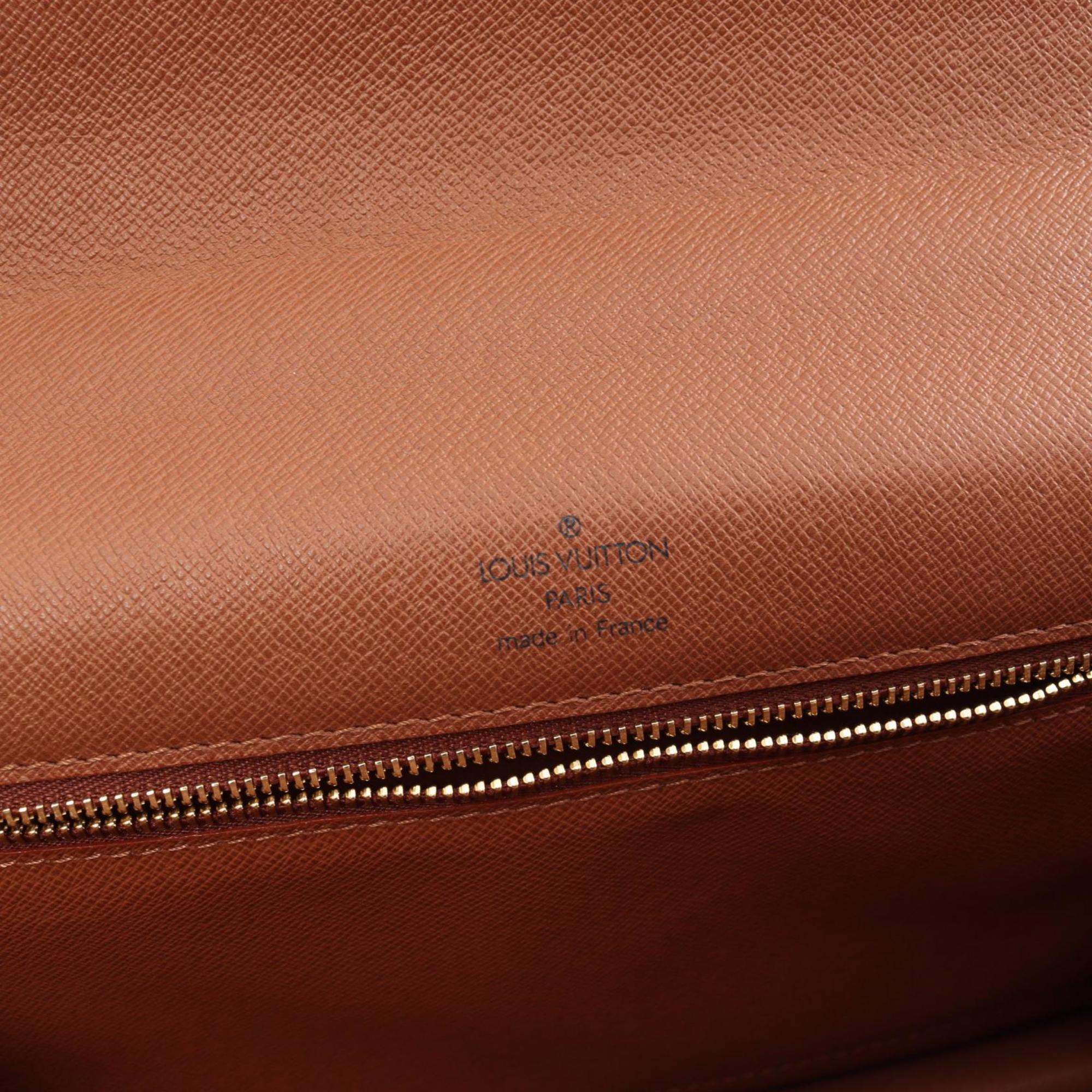 Louis Vuitton Montsor handbag, coated canvas, leather, monogram, women's, brown, M51185