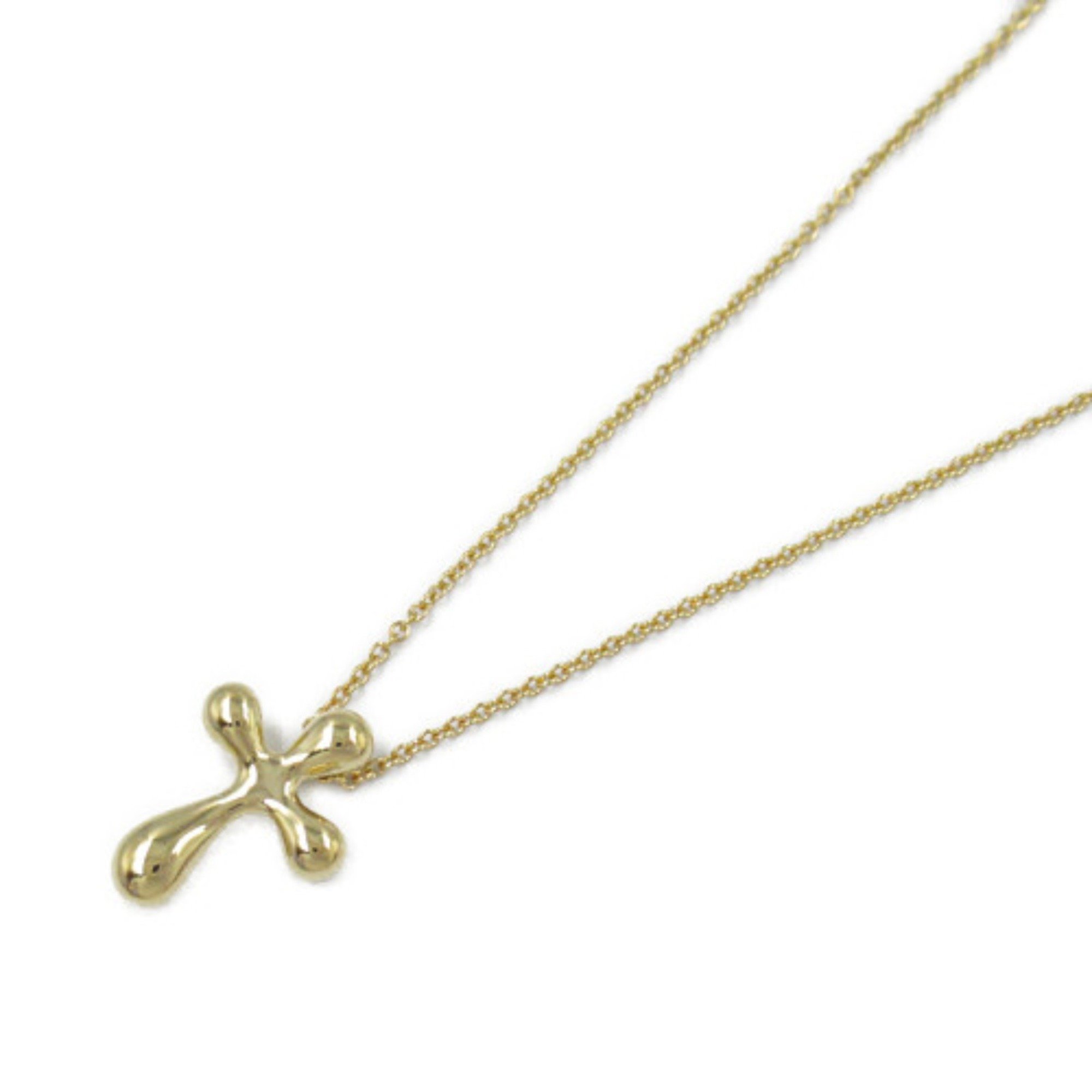 Tiffany & Co. Cross Necklace K18 (Yellow Gold) Women's Gold