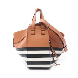 LOEWE HAMMOCK SMALL MARIN Hammock Small Marine Handbag Bag Leather Women's Brown Black White