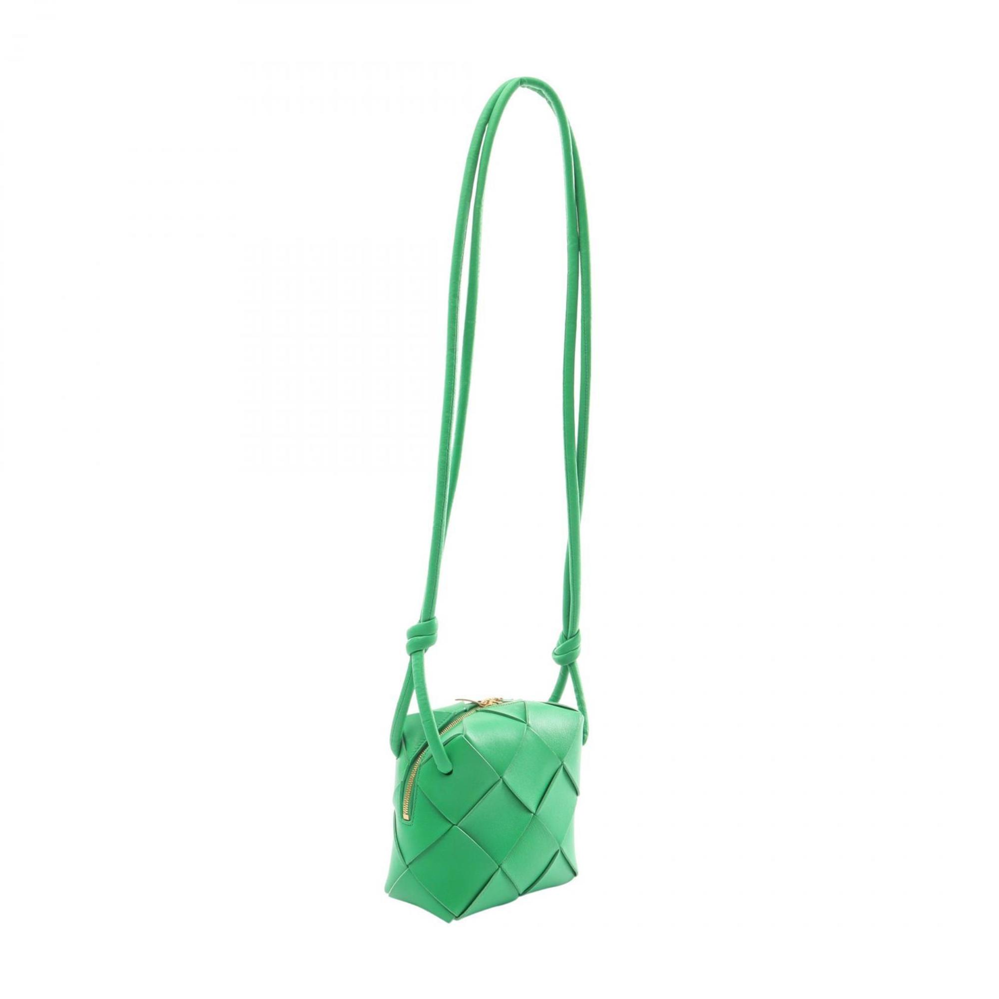 BOTTEGA VENETA Cassette Camera Bag Shoulder Leather Women's Green