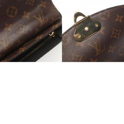 Louis Vuitton Saint Placide Shoulder Bag, Coated Canvas, Leather, Monogram, Women's, Brown, Black, M43714