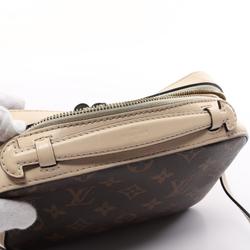 Louis Vuitton LOUIS VUITTON Saintonge Monogram Creme Shoulder Bag Coated Canvas Leather Women's Brown Ivory M43559