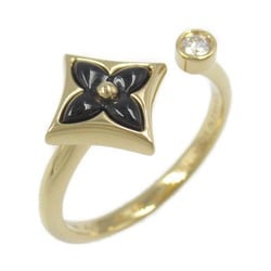 Louis Vuitton Berg Blossom Diamond Ring, K18 (yellow gold), diamond, ladies, clear, black, Q9N91F